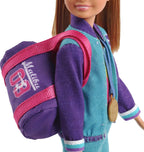 Barbie Team Stacie™ Doll and Gymnastics Playset with Spinning Bar and 7 Themed Accessories for 3 to 7 Year Olds