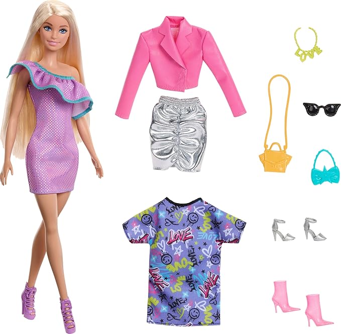Barbie Dolls & Fashions Party Style Set Pink HYT6