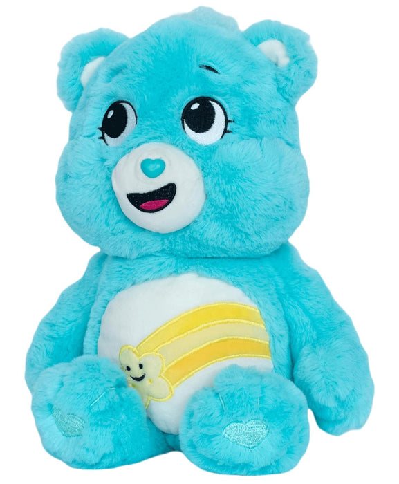 Mirada Care Bears Wish Bear - Cyan Plushie Perfect Stuffed Animal Super Soft and Cuddly – Good for Girls and Boys, Collectors - 35cm