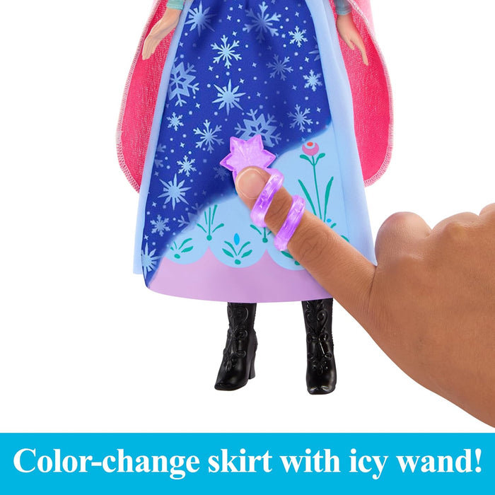 Mattel Disney Frozen Anna Magical Color-Change Skirt Fashion Doll, Inspired by Disney Movie, Posable