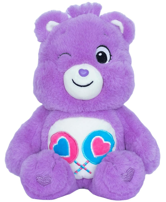 Mirada Care Bears Share Bear - Purple Plushie Perfect Stuffed Animal Super Soft and Cuddly – Good for Girls and Boys, Collectors - 35cm