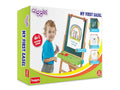 Funskool Giggles - My First Easel , Education toy for kids 3 years, Wooden and magnetic, 4 in 1 Double Sided Wooden Easel Board , Multicolour with Alphabet & Numbers , 3 Years & above , Preschool toys