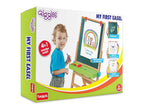 Funskool Giggles - My First Easel , Education toy for kids 3 years, Wooden and magnetic, 4 in 1 Double Sided Wooden Easel Board , Multicolour with Alphabet & Numbers , 3 Years & above , Preschool toys