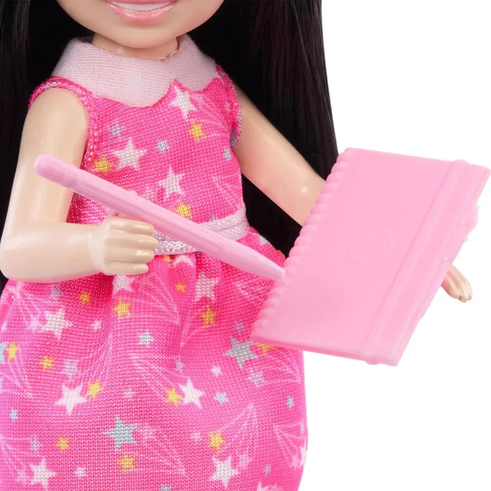 Barbie Chelsea Astronomer Doll & Accessories Set, Career-Themed Brunette Small Doll