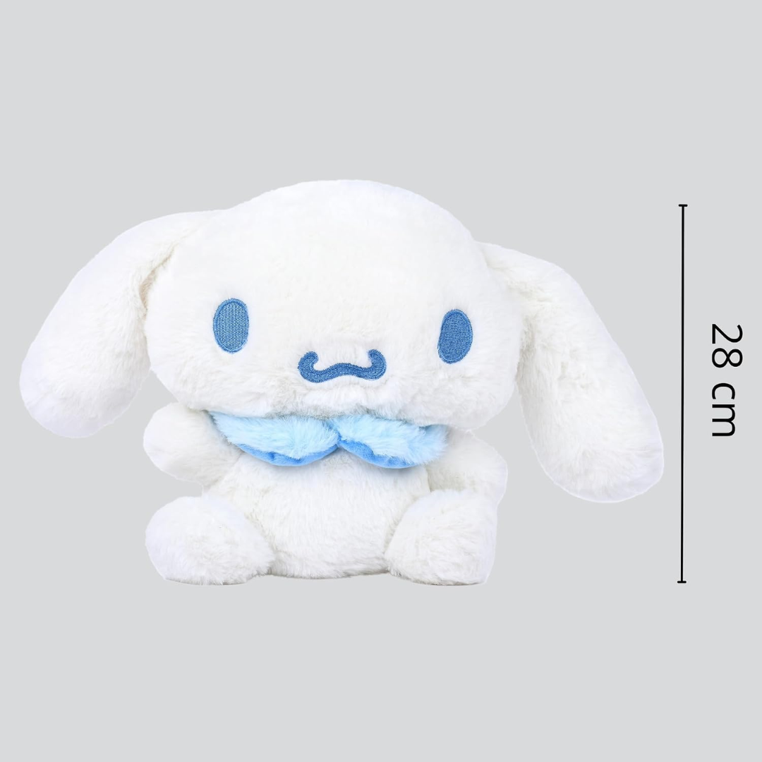 Mirada Sanrio Cinnamoroll Soft Plush Toy – 28cm | Official Licensed Cute White Stuffed Animal for Kids & Girls | Super Soft Cuddly Character Doll | Ideal Gift for Birthday, Valentine & Room Décor