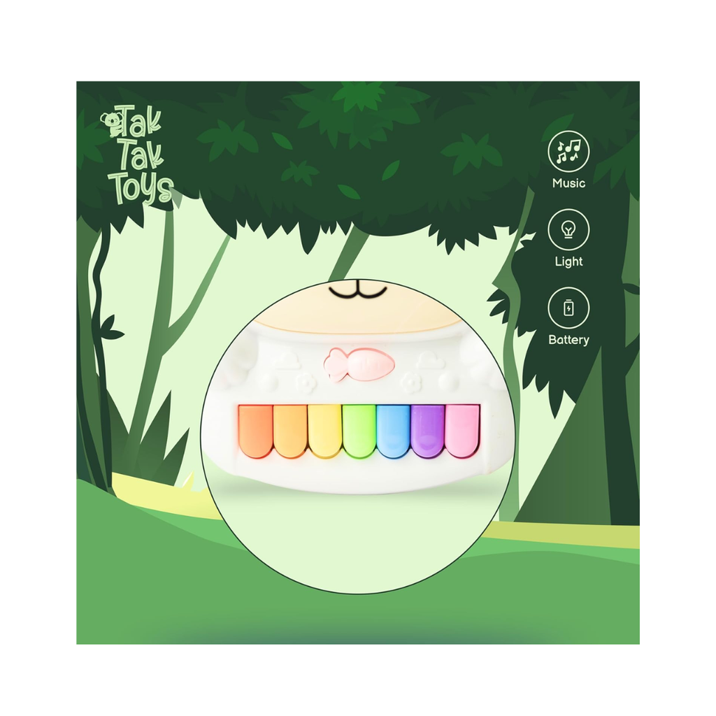TAK TAK TOYS' Rabbit Piano | Animal Piano Toy for Kids | Musical Toy for Hand-Eye Coordination and Creative Development for 1+ Years