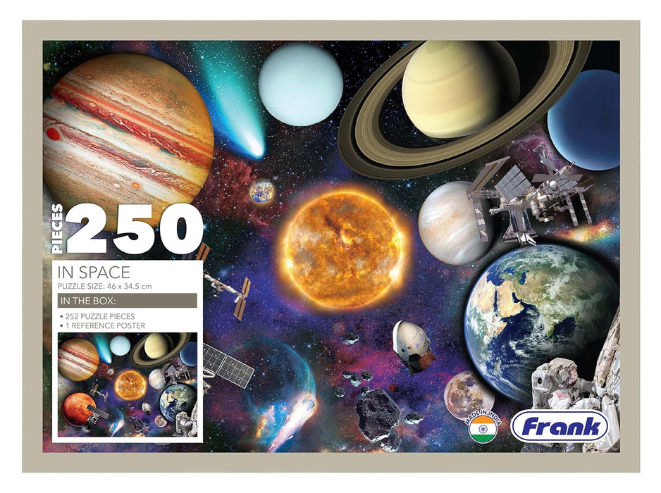 Frank in Space Jigsaw Puzzle (250 Pieces) for Kids Above 9+ Years - Fun & Challenging Brain Booster Games - Realistic Space Design | Educational Puzzle for Focus and Memory