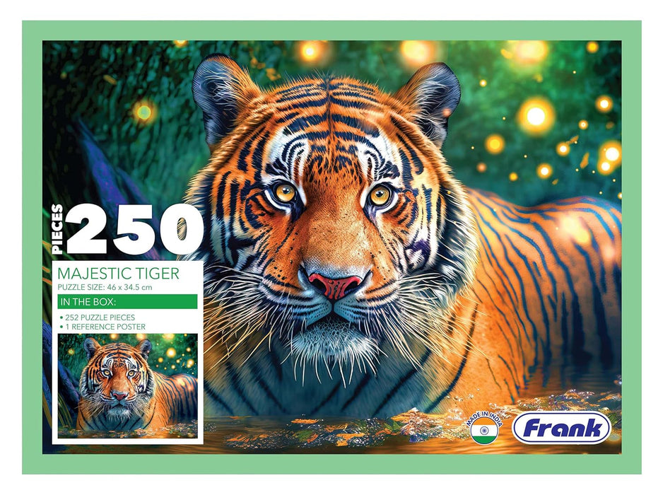 Frank Majestic Tiger Jigsaw Puzzle (250 Pieces) for Kids Above 9+ Years - Fun & Challenging Brain Booster Games | Educational Puzzle for Focus and Memory