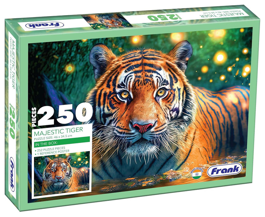 Frank Majestic Tiger Jigsaw Puzzle (250 Pieces) for Kids Above 9+ Years - Fun & Challenging Brain Booster Games | Educational Puzzle for Focus and Memory