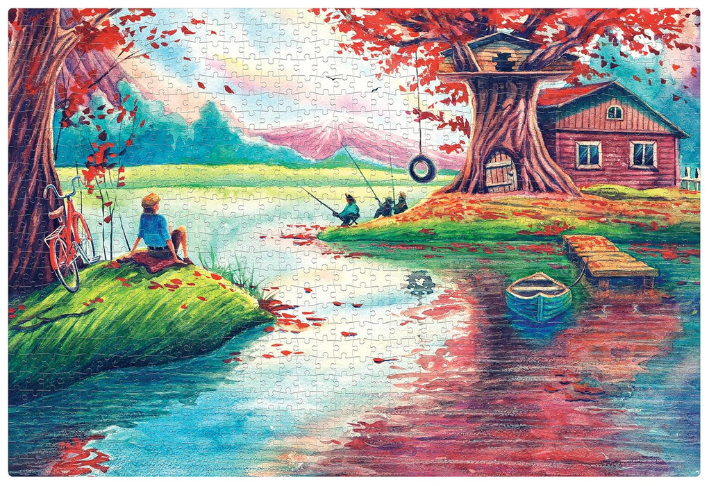 Frank by The Lake Jigsaw Puzzle (1000 Pieces) for Adults and Kid Above 15+ Years- Realistic Illustrations -Fun & Challenging Brain Booster Games - for Focus and Memory