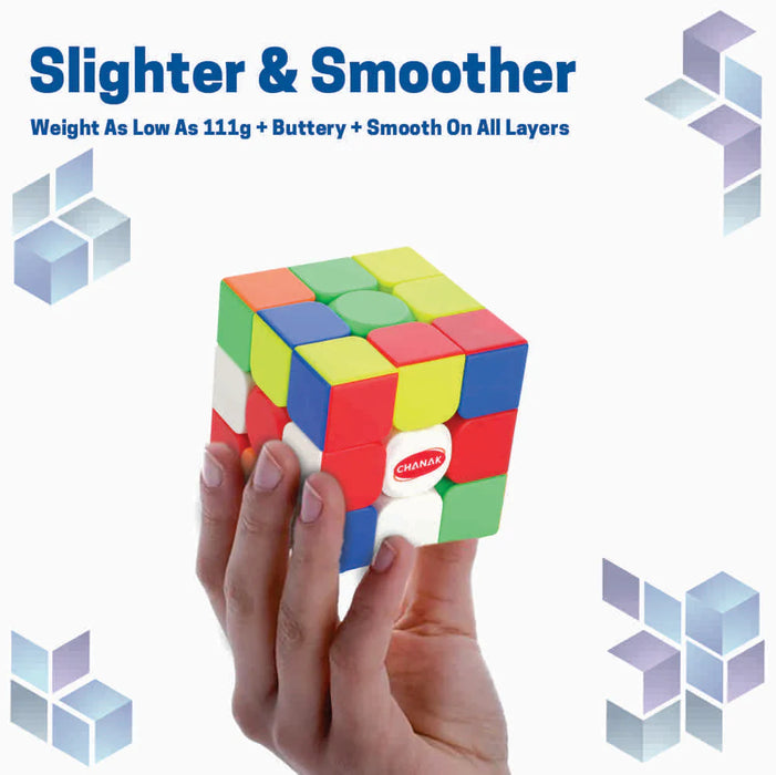 Chanak Cubestar 3x3 Highspeed Stickerless Cube Rubic Puzzle for Kids