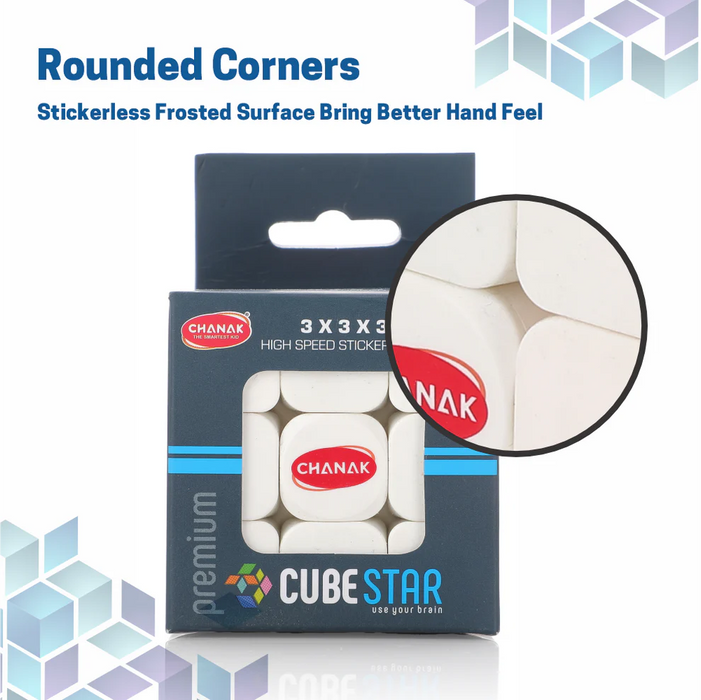 Chanak Cubestar 3x3 Highspeed Stickerless Cube Rubic Puzzle for Kids