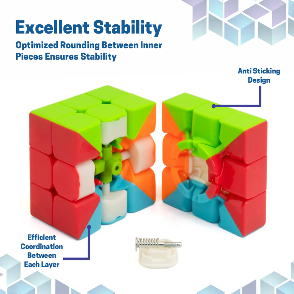Chanak Cubestar 3x3 Highspeed Stickerless Cube Rubic Puzzle for Kids