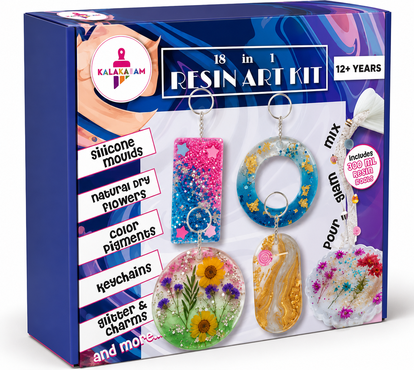18 in 1 Resin Art Kit | Epoxy Resin Art | DIY Handmade Gifts | Age: 12+ Years