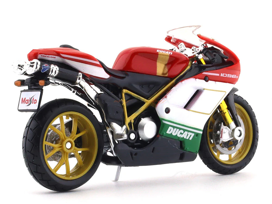 Ducati 1098 S Tricolor 1:18 Maisto licensed Scale Model bike collectible