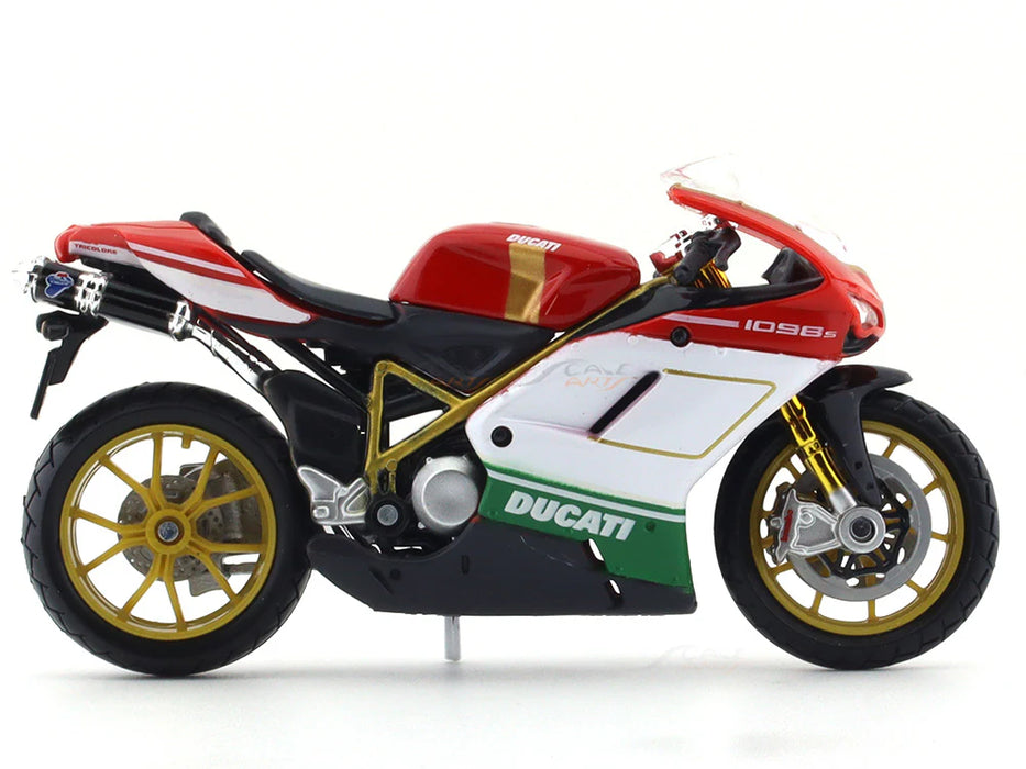 Ducati 1098 S Tricolor 1:18 Maisto licensed Scale Model bike collectible