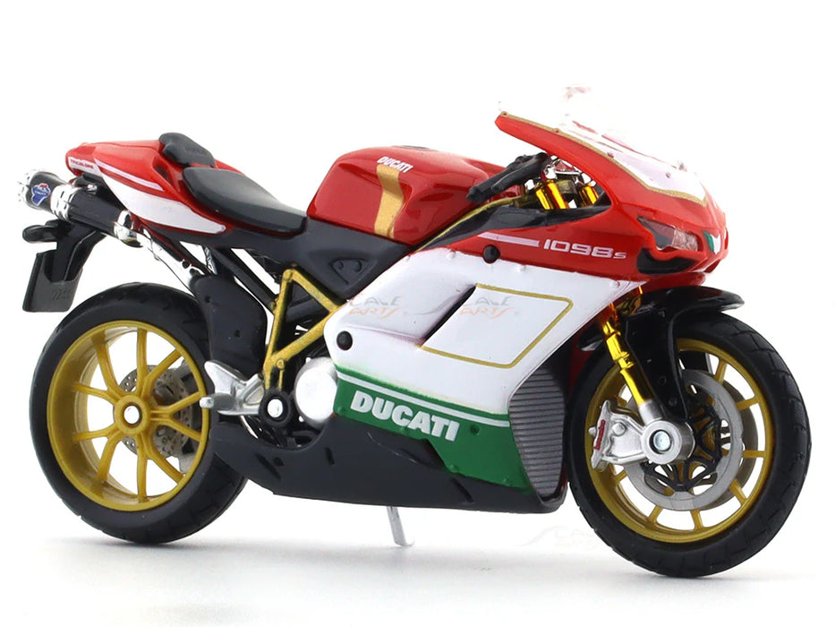 Ducati 1098 S Tricolor 1:18 Maisto Scale Model bike collectible