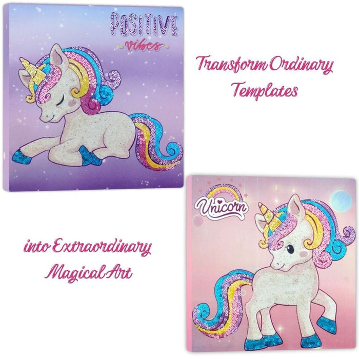 Sparkling Unicorns Magic Sand & Sequin Art & Craft Kit for Kids 5 Years & Above