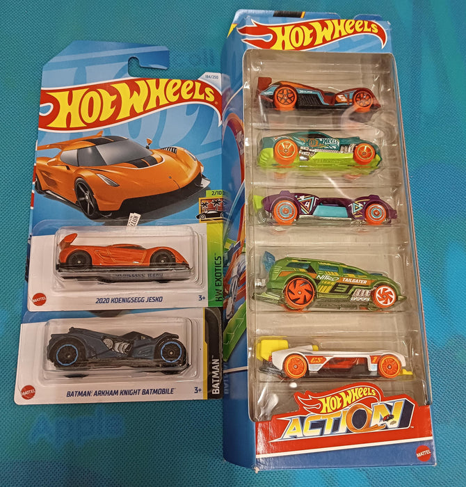 Hot Wheels Mainline Cars + HW 5 car Set (Combo)