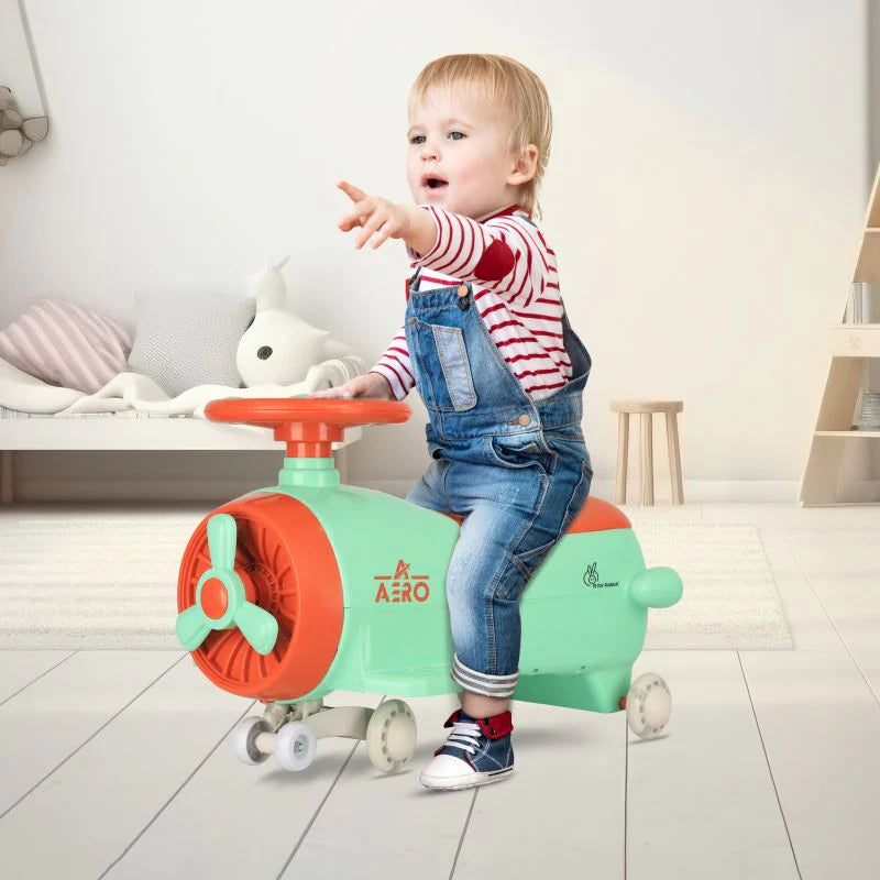 R for Rabbit Iya Iya Aero Swing Car for kids 2 in 1 Ride On With ABEC 7 Bearing