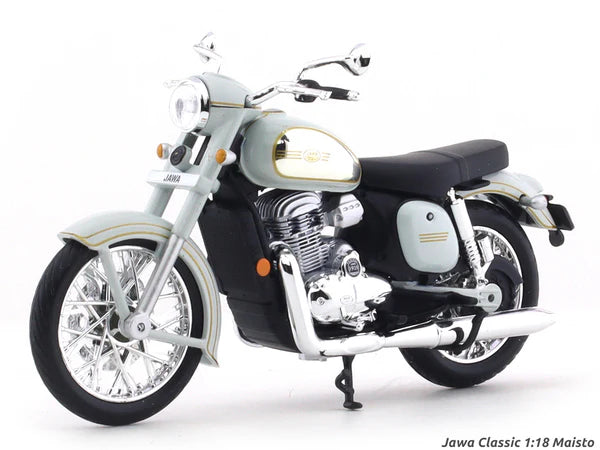 Jawa Classic grey 1:18 Maisto diecast scale Model bike collectible