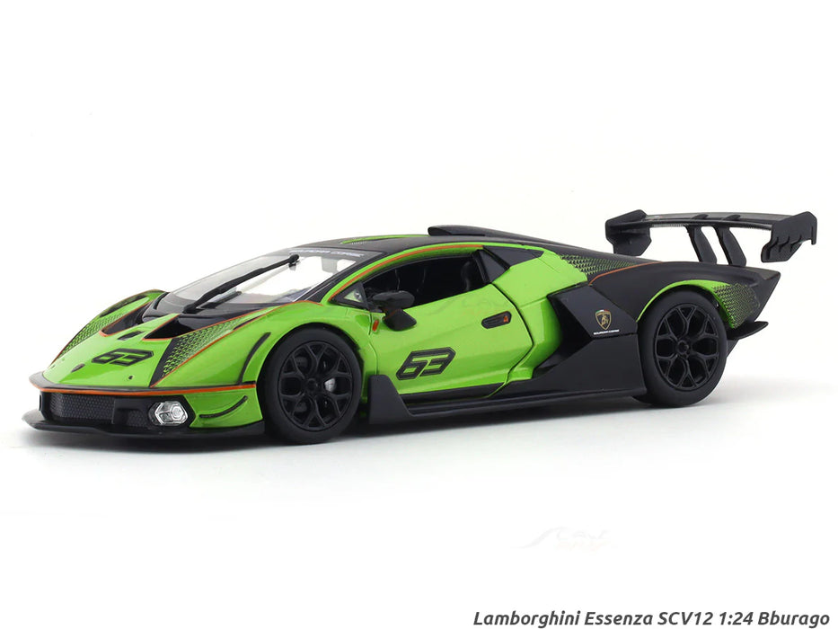 Lamborghini Essenza SCV12 Green 1:24 Bburago licensed diecast Scale Model car