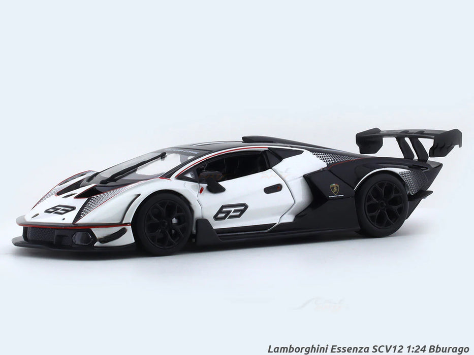 Lamborghini Essenza SCV12 White 1:24 Bburago licensed diecast Scale Model car