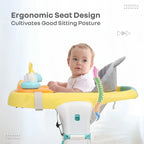 Little Feet Sportz Baby Walker 2-in-1 Walker Turn Push Walker With Detachable Toy Bar With Meal Tray