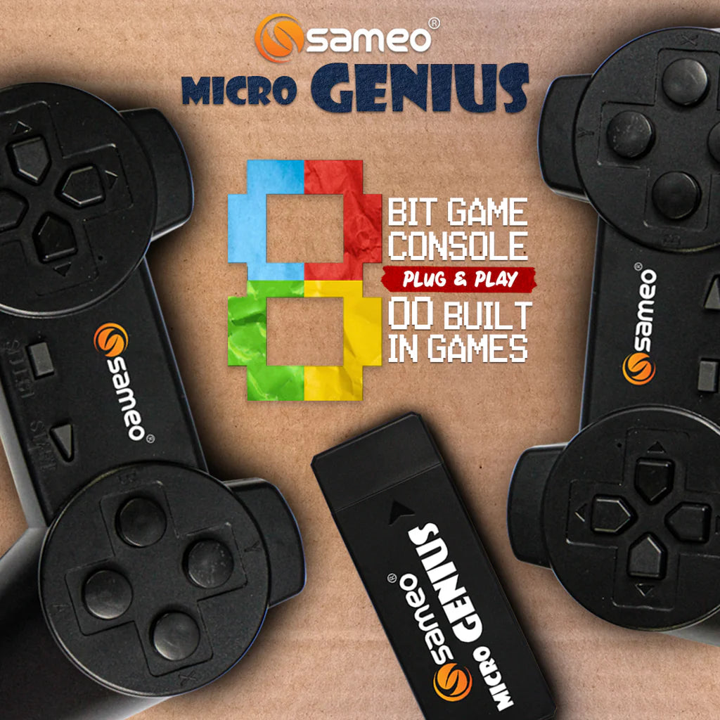 Sameo Micro Genius 8 Bit HDMI Gaming Console for Kids with 800 Built in 1 Classic HD Games Toy Birthday Gift