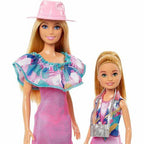 Barbie & Stacie Doll Set with 2 Pet Dogs & Accessories, Dolls with Blonde Hair & Blue Eyes, Summer Clothes