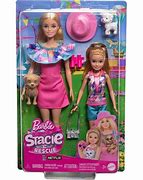 Barbie & Stacie Doll Set with 2 Pet Dogs & Accessories, Dolls with Blonde Hair & Blue Eyes, Summer Clothes