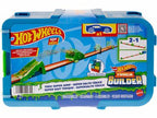 Hot Wheels Track Set And Toy Car, 10 Toxic-themed Track Building Pieces With Storage Box