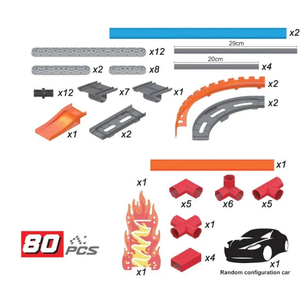 Playzu High Speed Pull Back - Rally Track Set