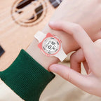 Spiky Round Cat Shaped Sports Digital Watch - White
