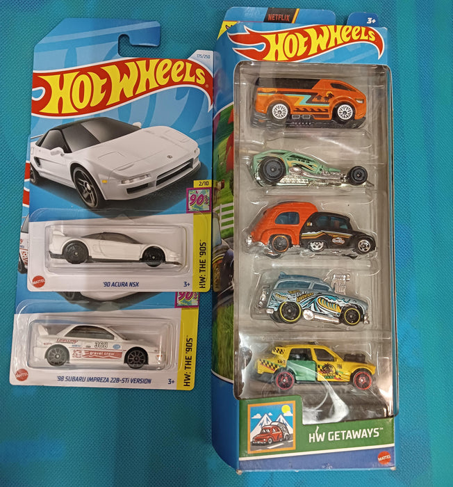 Hot Wheels Mainline Cars + HW 5 car Set (Combo D)