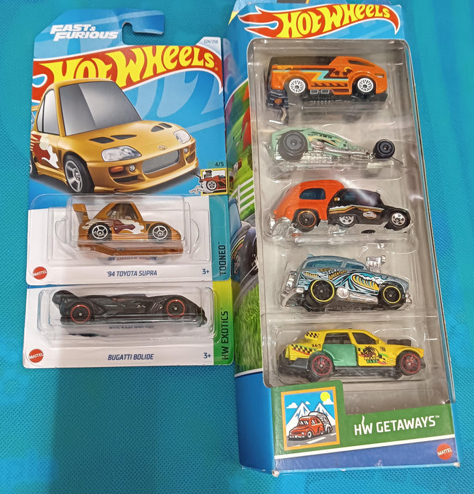 Hot Wheels Mainline Cars + HW 5 car Set (Combo D)