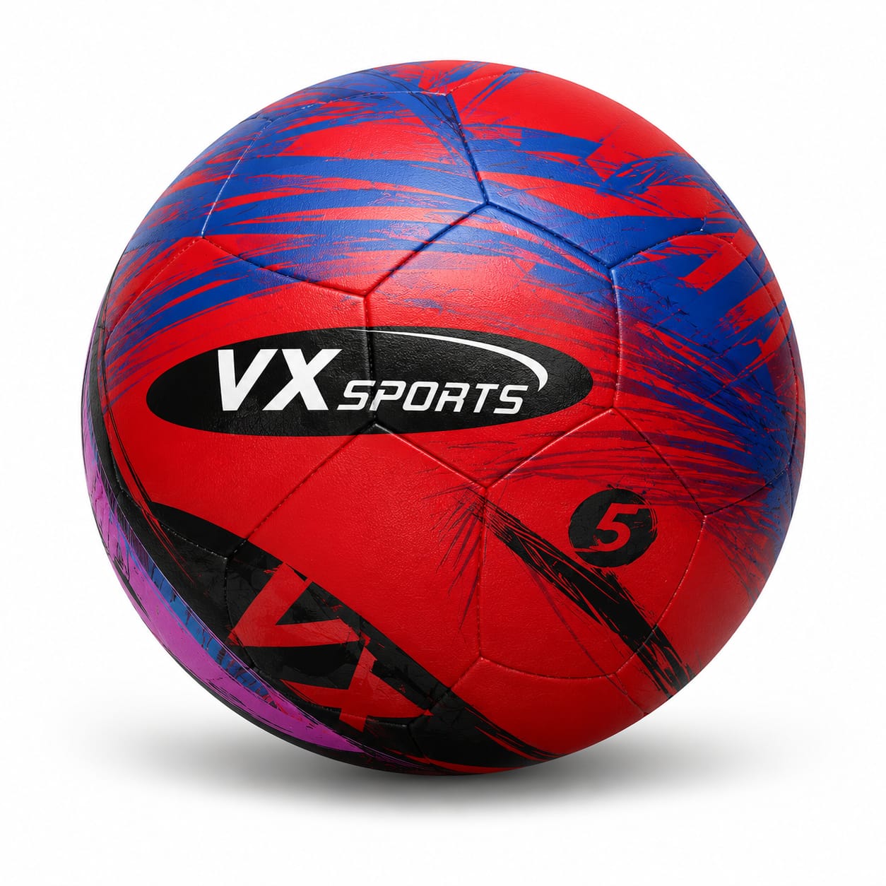 VXSPORTS   Football Size 5 for Men & Women (Red, Size 5)