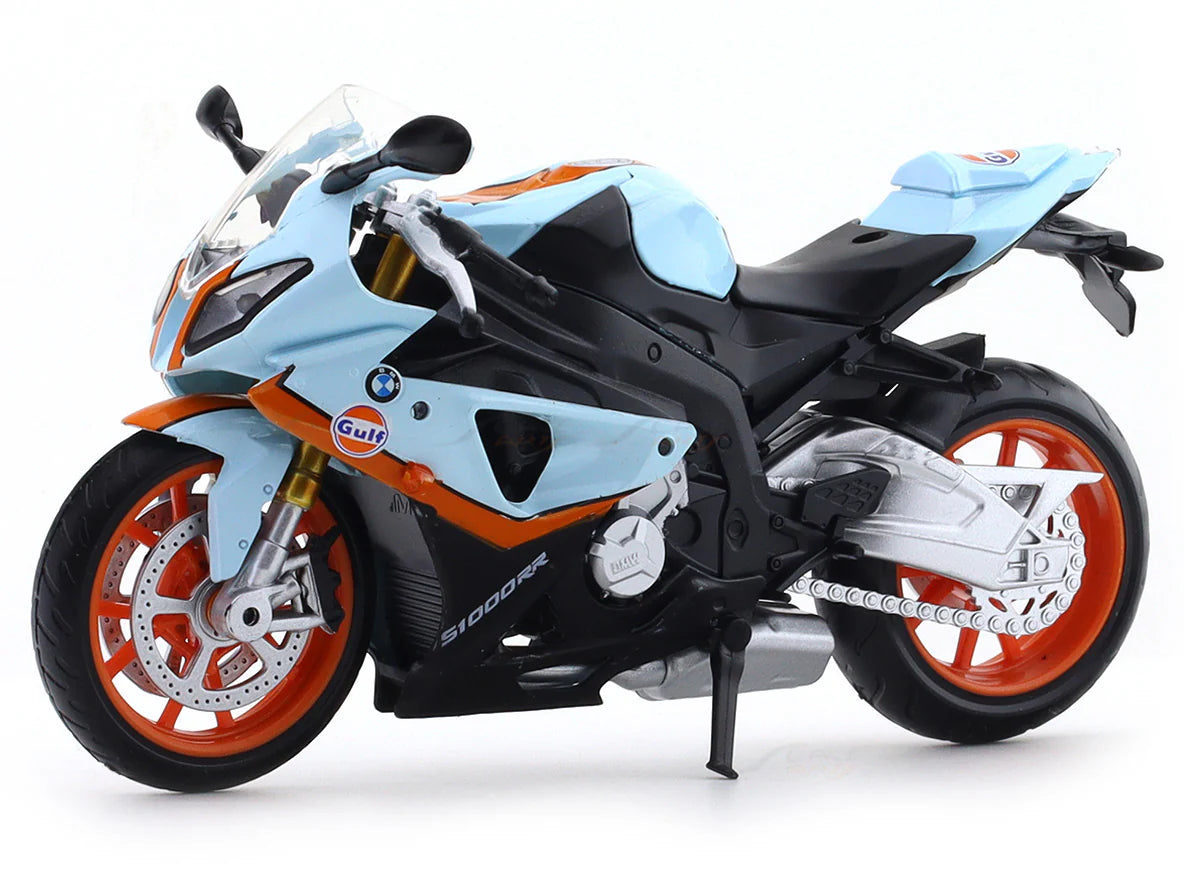 BMW S1000 RR Gulf 1:12 MSZ Licensed Diecast Scale Model Bike Collectible