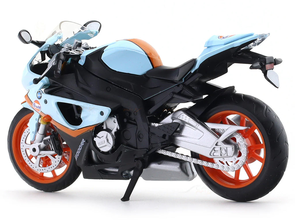 BMW S1000 RR Gulf 1:12 MSZ Licensed Diecast Scale Model Bike Collectible