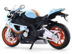 BMW S1000 RR Gulf 1:12 MSZ Licensed Diecast Scale Model Bike Collectible