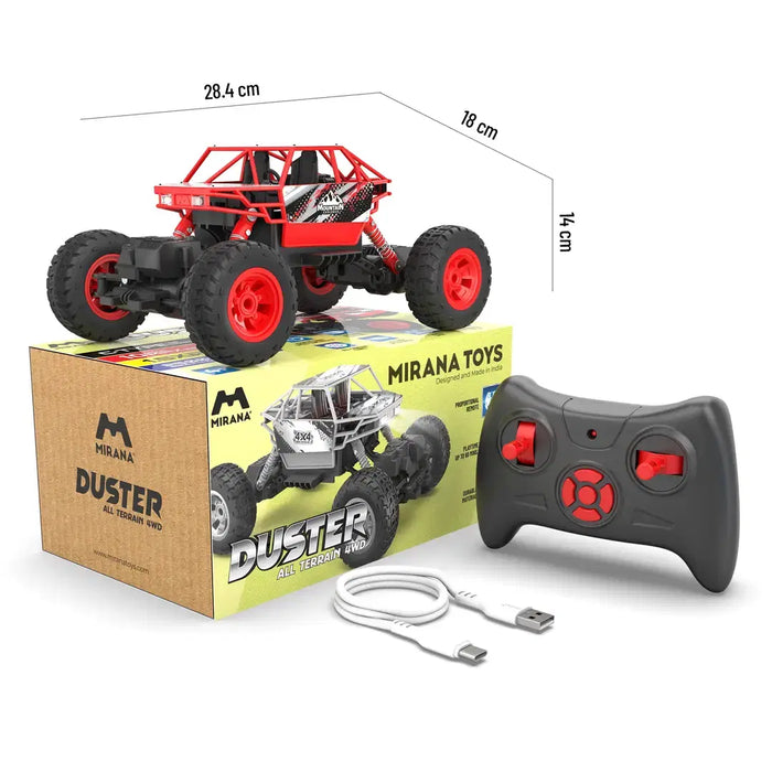 Duster 4x4 All Wheel Drive Remote Control Monster Truck - Offroad Monster Truck, 50m+ Remote Control Range, Smooth Suspension, BIS Complaint Material, 2500 mAh Rechargeable Battery, Luminous Headlights