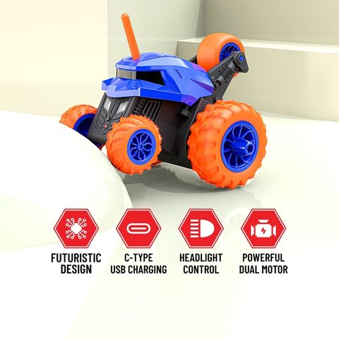 Mirana Warrior 360 Spinning Stunt RC Toy (Blue & Orange)
