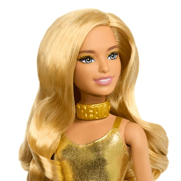 Mattel Barbie Fashionistas Doll , Petite With Blonde Wavy Hair, Golden Jumpsuit, 65Th Anniversary