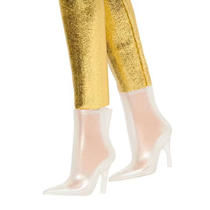 Mattel Barbie Fashionistas Doll , Petite With Blonde Wavy Hair, Golden Jumpsuit, 65Th Anniversary