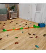 Hot Wheels Track Set And Toy Car, 10 Toxic-themed Track Building Pieces With Storage Box