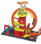 Hot Wheels City Super Loop Fire Station Playset, Track Set With 1 Toy Car
