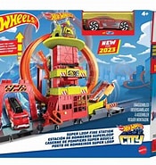 Hot Wheels City Super Loop Fire Station Playset, Track Set With 1 Toy Car