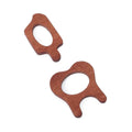 Tooth & Candy Shaped Neem Wood Teether Pack of 2 - Brown